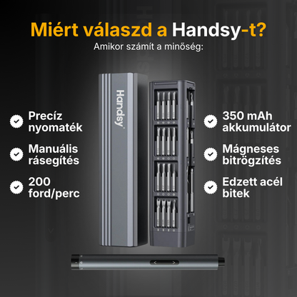 Handsy Pro – Precíziós Elektromos Csavarozó Készlet