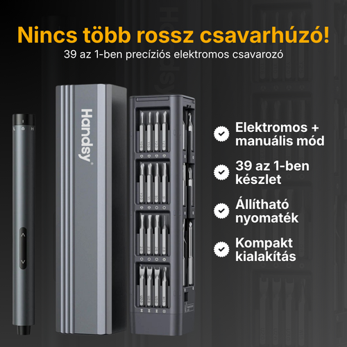 Handsy Pro – Precíziós Elektromos Csavarozó Készlet